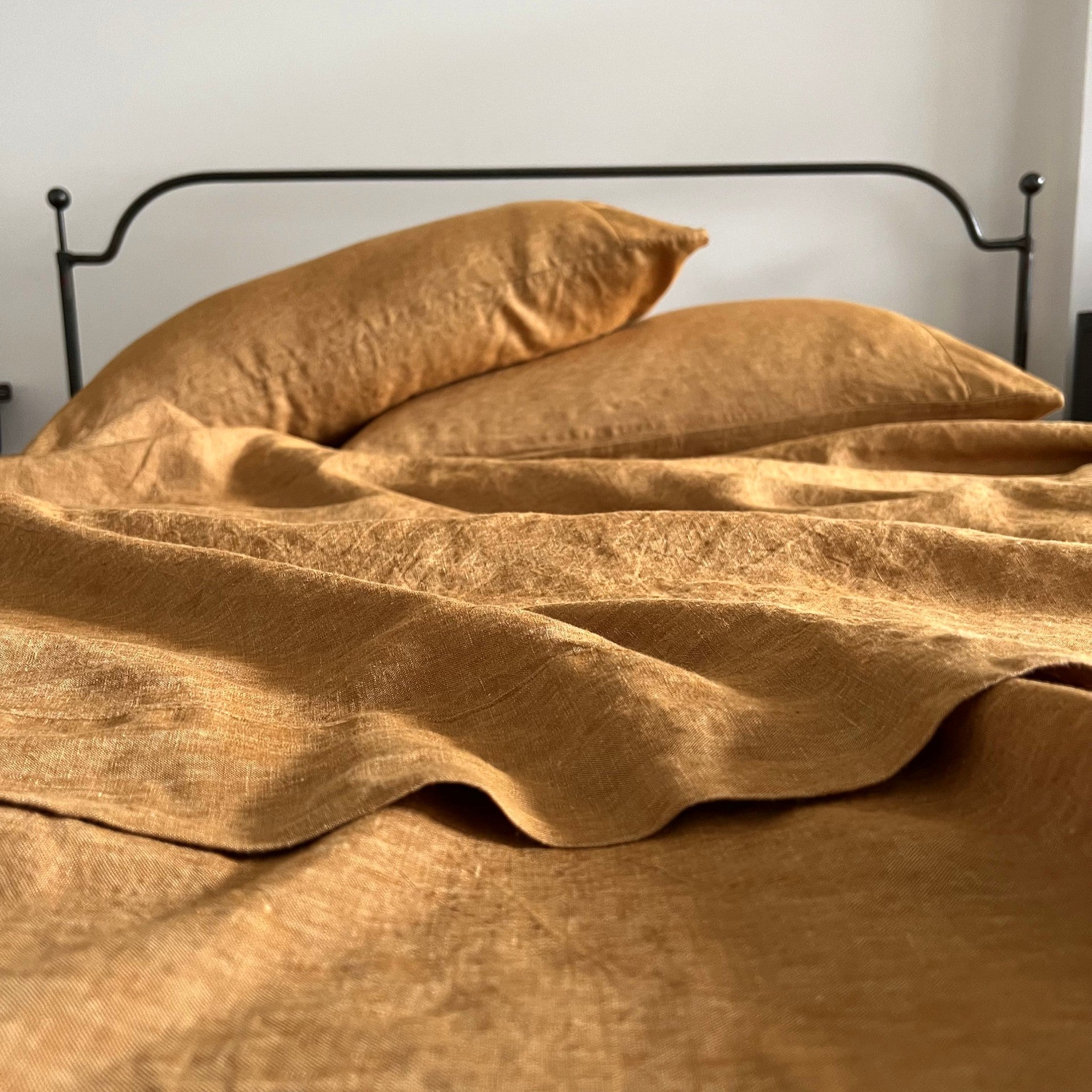 Harvest Gold Queen Linen Pillowcase 28 x20 Envelope