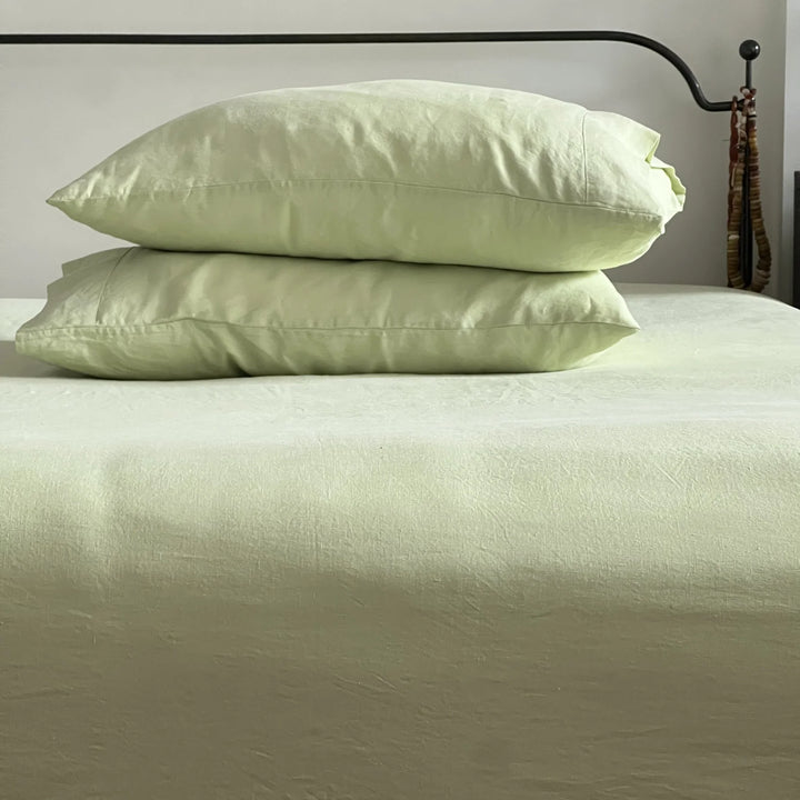 Mint Linen Pillowcase